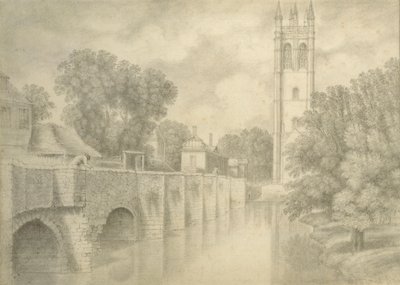 Magdalen-Brücke und Turm, 18. Jahrhundert von John Baptist Malchair