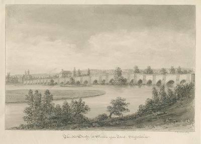 Burton-upon-Trent Brücke und Stadt von John Buckler