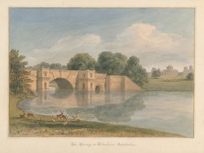 Bleinheim [Palast] - Brücke, Oxfordshire von John Buckler