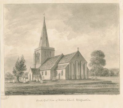 Weston-on-Trent Kirche von John Buckler