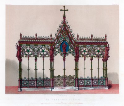 Der Hereford Screen, 19. Jahrhundert von John Burley Waring