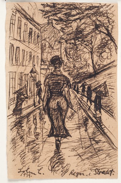 Regen in der Gasse von John Christensen