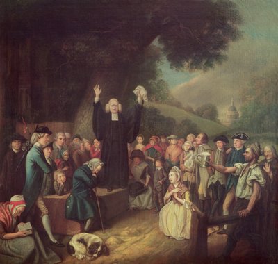 George Whitefield predigt von John Collet