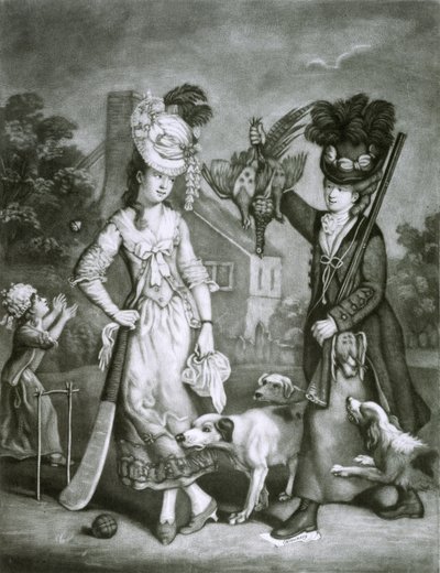 Miss Wicket und Miss Trigger, 1778 von John Collet