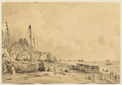 Brighton Beach, Blick nach Osten, 1824 von John Constable