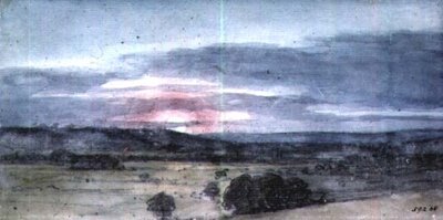 Dedham Vale von East Bergholt: Sonnenuntergang von John Constable