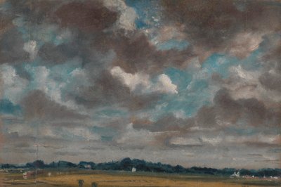 Weite Landschaft mit grauen Wolken von John Constable