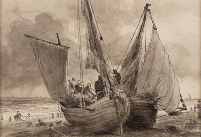 Lugger und Hog-Boot, Brighton von John Constable