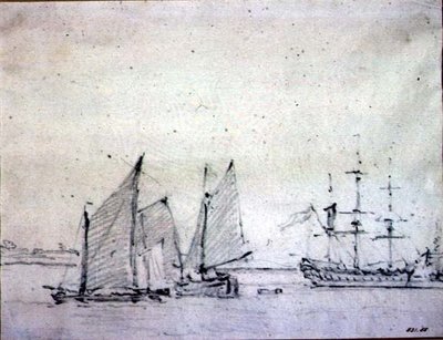 Schiffe auf der Themse von John Constable