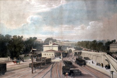 Tunbridge Wells Bahnhof, Kent, ca. 1840er Jahre von John Cooke Bourne