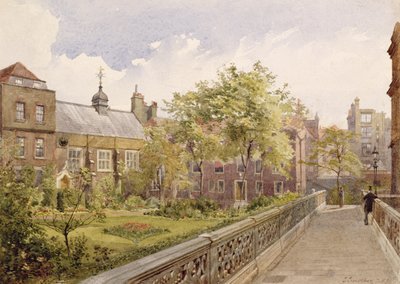 Staple Inn Hall vom Garten, 1882 von John Crowther
