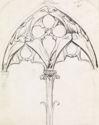 Studie für ein Fensterdesign von John Everett Millais