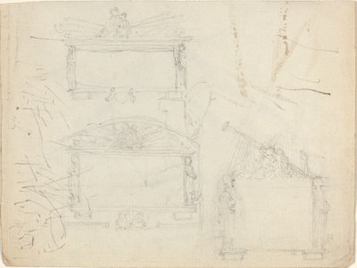 Entwürfe für Denkmäler [recto und verso] von John Flaxman