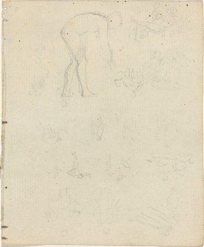 Blatt mit Studien von John Flaxman