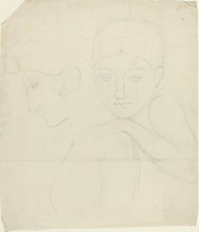 Zwei Frauenköpfe von John Flaxman