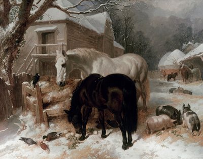 Bauernhofszene von John Frederick Herring Senior