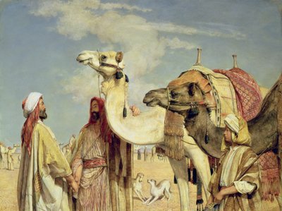 Begrüßung in der Wüste, Ägypten von John Frederick Lewis