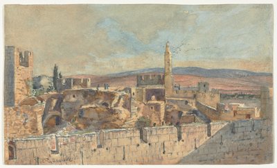 Ansicht der Altstadt von Jerusalem von John Fullylove