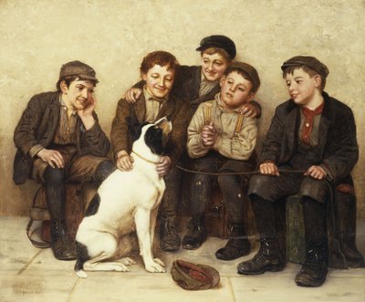 In guten Händen, 1909 von John George Brown