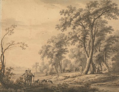 Landschaft mit Jäger und Gewehren von John Henry Müntz