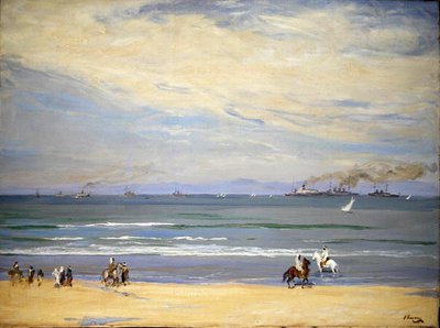 Französische Kanonenboote, Tangier Bay von John Lavery