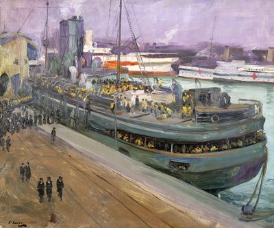 Marineangehörige beim Einschiffen, Southampton von John Lavery