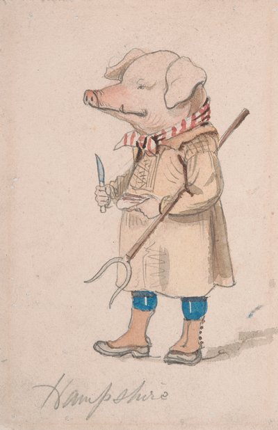 Karikatur der Grafschaft Hampshire von John Leech