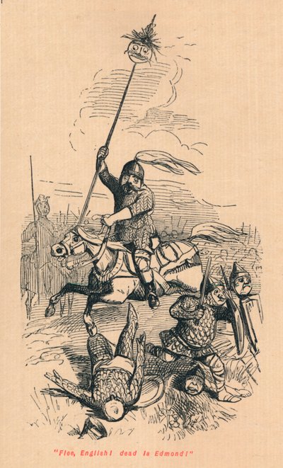 Flieht, Engländer! Tot ist Edmond!, ca. 1860 von John Leech