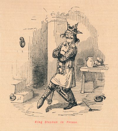König Stephan im Gefängnis, ca. 1860 von John Leech