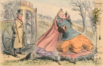 Miss Shannons Ankunft in Baldon Hall, 1855 von John Leech