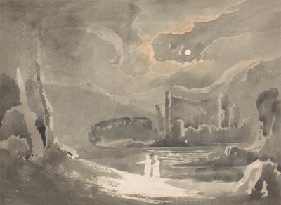 Mondlandschaft mit einer Ruine von John Martin
