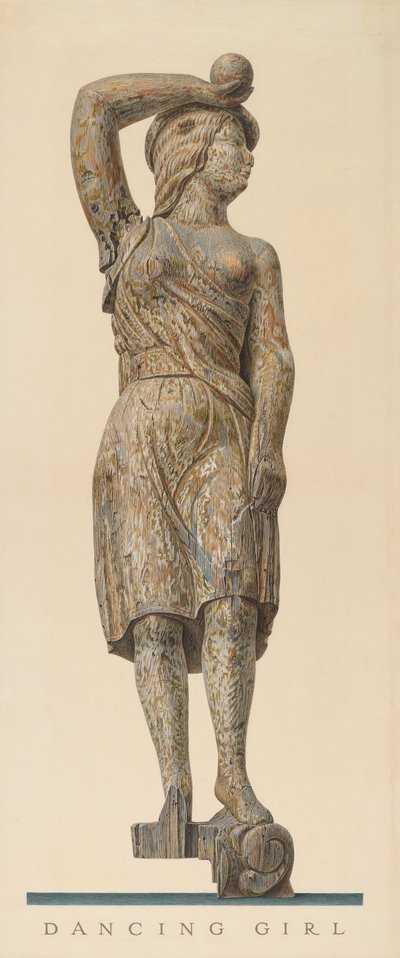 Zirkuswagenfigur: "Tanzendes Mädchen" von John Matulis
