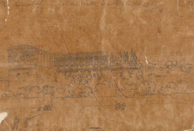 Kloster in der Nähe von Ponte Nuovo, 16. Oktober von John Robert Cozens