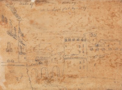 Mauern von Neapel, 19. Oktober von John Robert Cozens