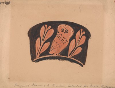 Eule, nach einem attischen Kantharos von John Ruskin