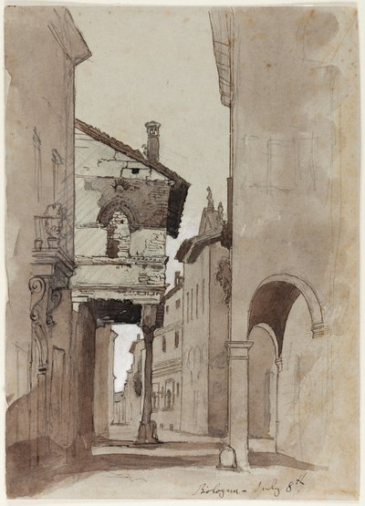 Straße in Bologna von John Ruskin
