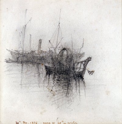 Studie von Schiffen, 1876 von John Ruskin