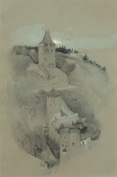Die Türme von Freiburg, Schweiz von John Ruskin