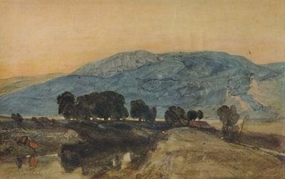 Felsige Landschaft, Sonnenuntergang von John Sell Cotman