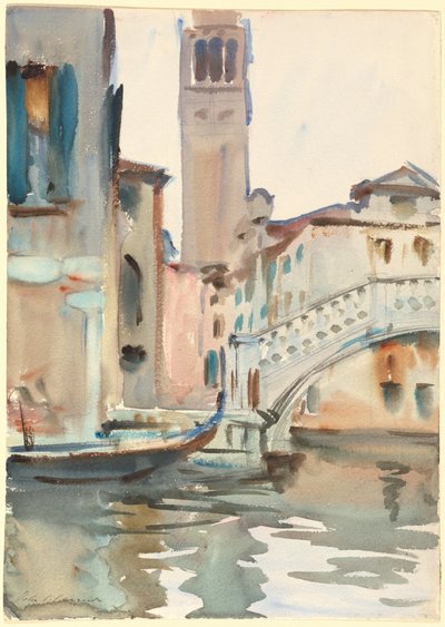 Eine Brücke und Campanile, Venedig von John Singer Sargent