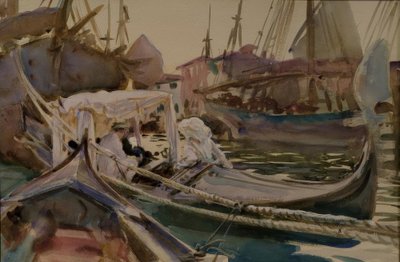 Beim Zeichnen auf der Giudecca von John Singer Sargent