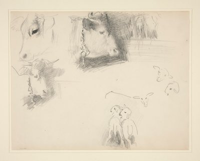 Kühe und Schafe von John Singer Sargent