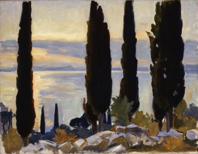 Zypressen bei San Vigilio, 1913 von John Singer Sargent