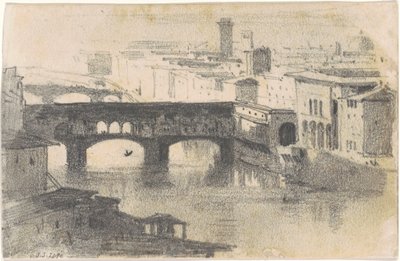 Ponte Vecchio, Florenz (Vorderseite) von John Singer Sargent