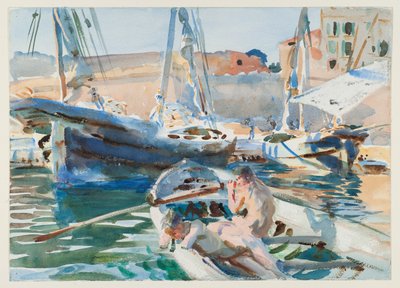 Entladen von Gips, ca. 1905 von John Singer Sargent