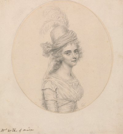 Porträt von Mrs. Wilks aus Madras von John Smart