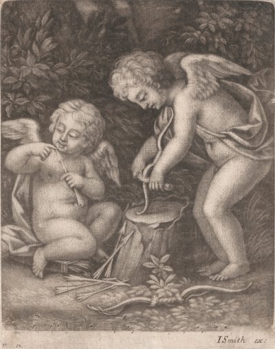 Cupidos probieren einen Bogen aus von John Smith