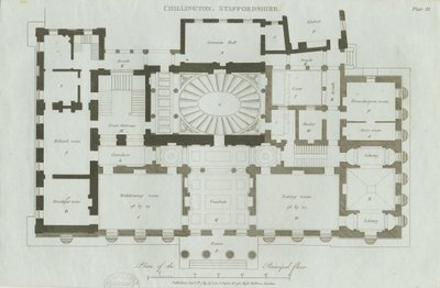 Chillington Hall: Gravur von John Soane