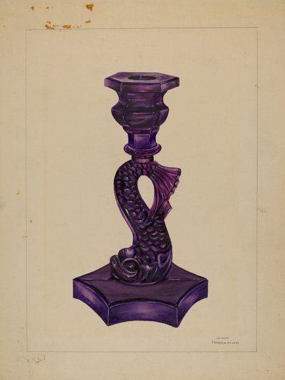 Delfin-Kerzenhalter, ca. 1936 von John Tarantino