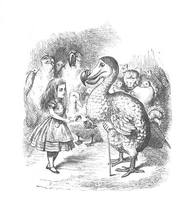 Alice und der Dodo, 1889 von John Tenniel